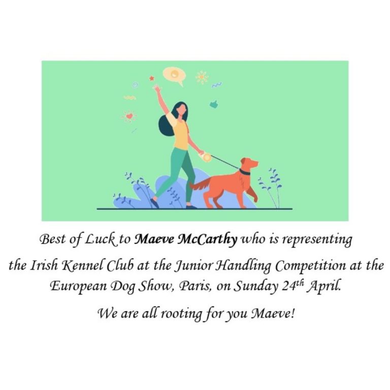 Best of Luck to Maeve McCarthy! The Irish Kennel Club